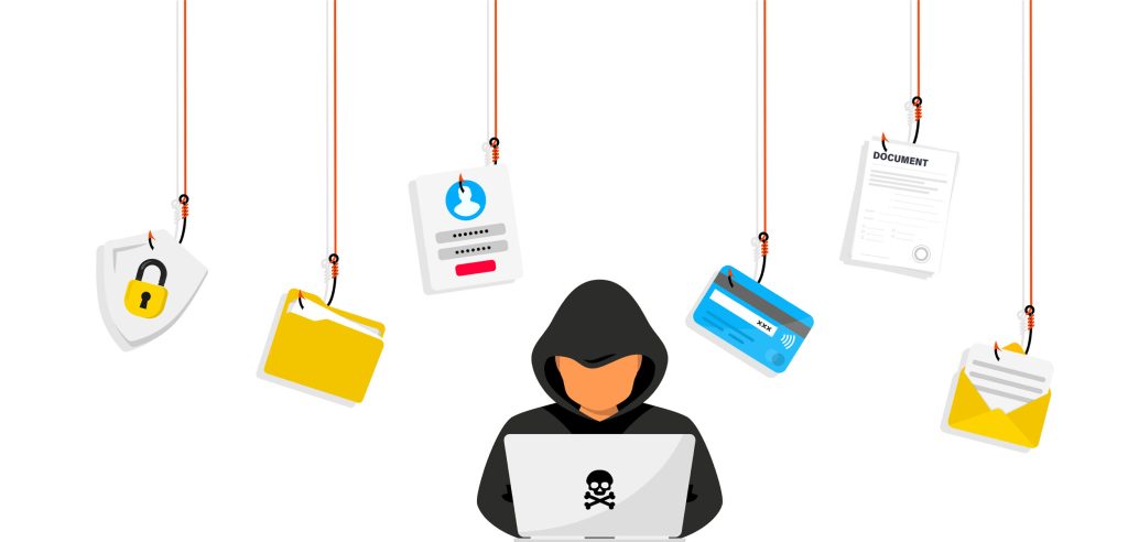 Best Free Tools For Phishing Protection Hacker and Cyber criminals phishing stealing private personal data.