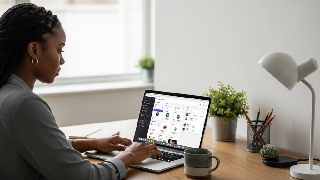 AI-generated imager of a Virtual assistant beginner in Nigeria working on a laptop